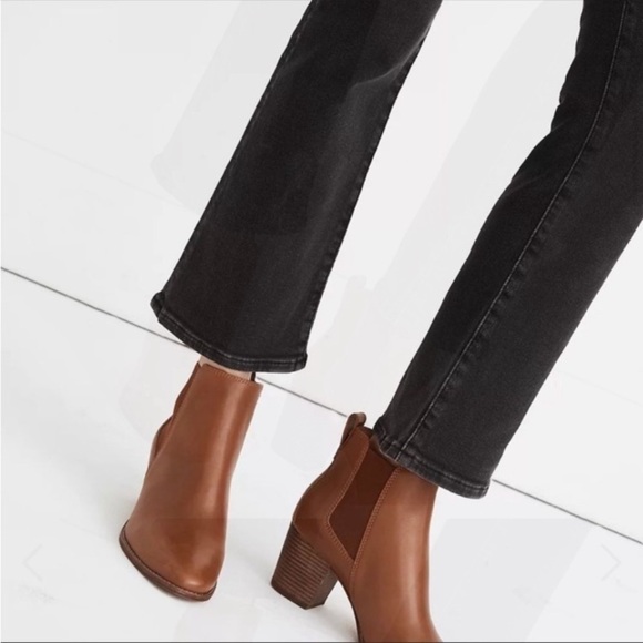 MADEWELL Regan boot pull‎ on Boots Size 8.5 Saddle BROWN Booties Short Heeled - Picture 2 of 10